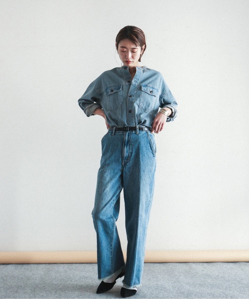 「FIL DE FER」 デニムパンツ SMALL ブルー レディース_画像3