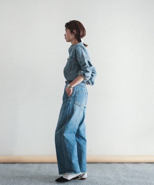 「FIL DE FER」 デニムパンツ SMALL ブルー レディース_画像6
