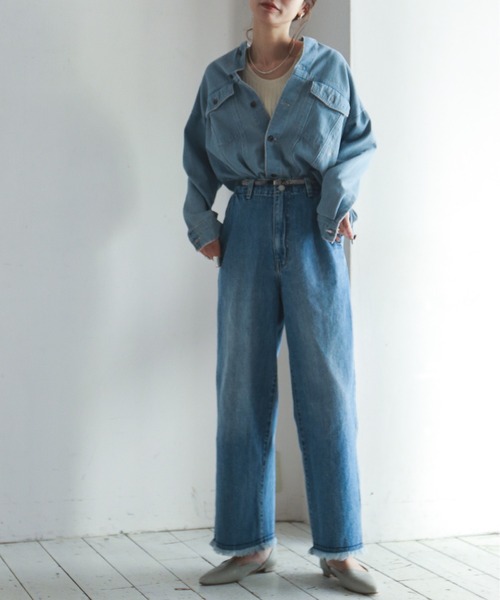 「FIL DE FER」 デニムパンツ SMALL ブルー レディース_画像9