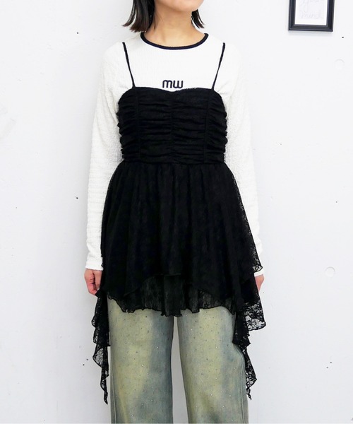 FUN（ファン） チュニック レースアシメチュニック : ZOZOTOWN Yahoo