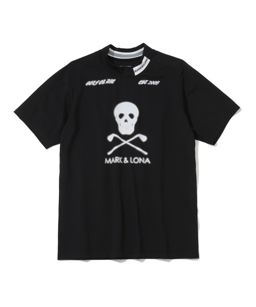MARK & LONA メンズシャツ 46 ブラック MARK&LONA（マークアンドロナ） tシャツ Icon Skull Stretch Nylon