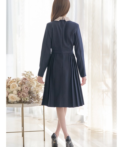 「emiriawiz」 長袖ワンピース MEDIUM ネイビー レディース_画像4