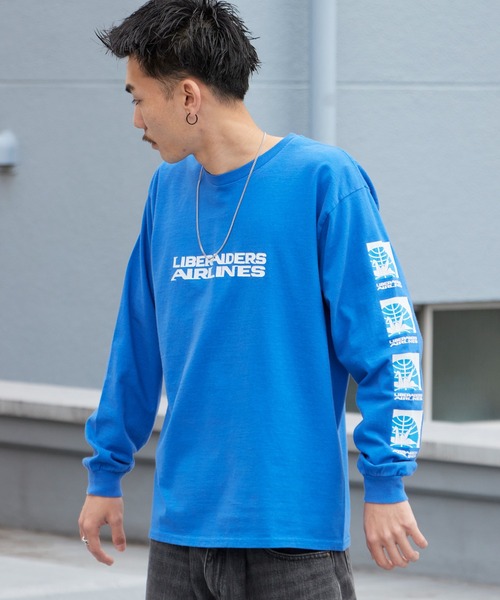 Liberaiders（リベレイダース） tシャツ AIRLINE L/S TEE 袖プリント
