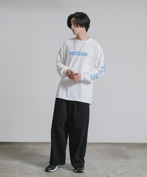 Liberaiders（リベレイダース） tシャツ AIRLINE L/S TEE 袖プリント