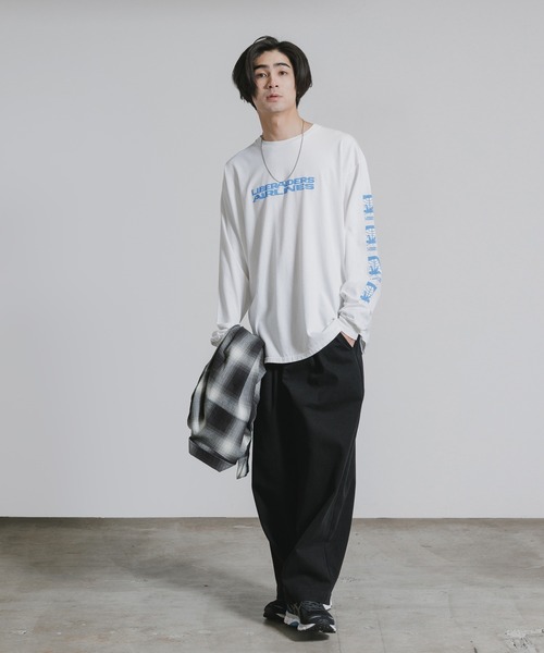 Liberaiders（リベレイダース） tシャツ AIRLINE L/S TEE 袖プリント
