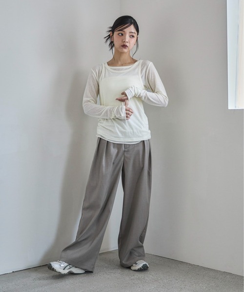 「feepur」 スラックス MEDIUM ブラウン レディース_画像4