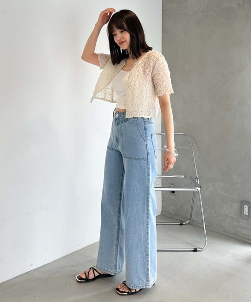 「archives」 カーディガン MEDIUM ブルー レディース_画像9