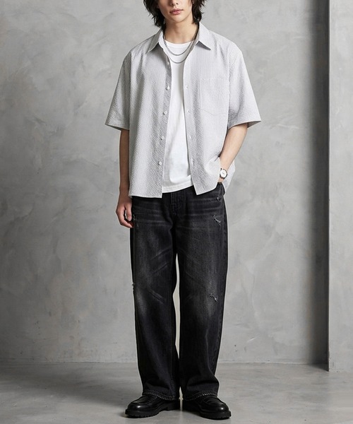 JOHNNY WOLF（ジョニーウルフ） シャツ 半袖 ENVY クロップド ルーズ