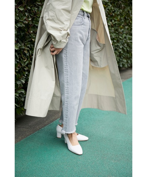 「BLACK BY MOUSSY」 デニムパンツ 24inch ライトグレー レディース_画像2