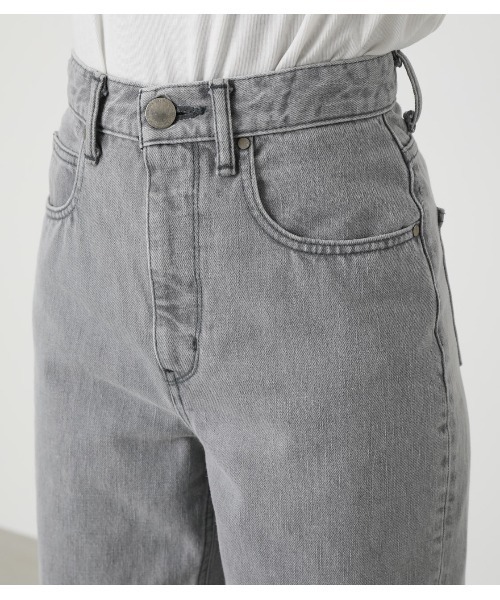 「BLACK BY MOUSSY」 デニムパンツ 24inch ライトグレー レディース_画像4