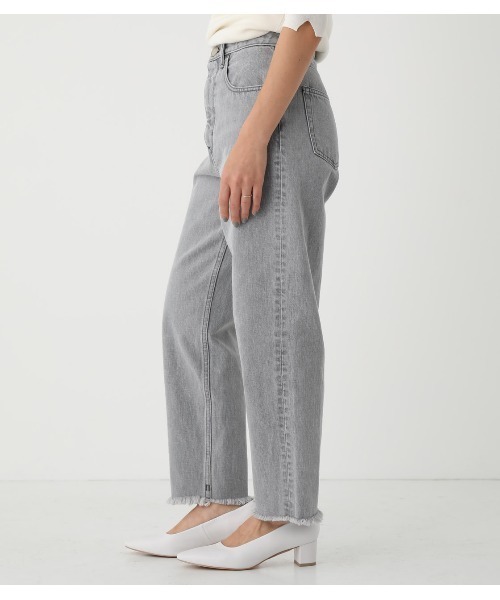 「BLACK BY MOUSSY」 デニムパンツ 24inch ライトグレー レディース_画像7