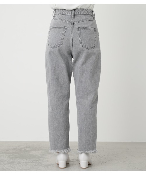 「BLACK BY MOUSSY」 デニムパンツ 24inch ライトグレー レディース_画像9
