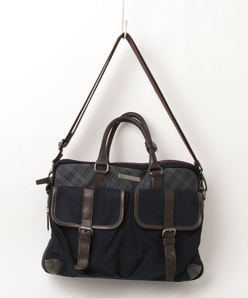 新品✨バーバリーブラックレーベル　2way ビジネスバッグ　チェック ネイビー BURBERRY BLACK LABEL（バーバリーブラックレーベル） チェック柄2WAY