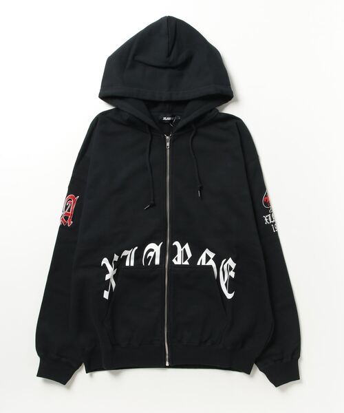 XLARGE ブラック ジップアップパーカー L XLARGE（エクストラ ラージ） ジップアップパーカー L ブラック メンズ