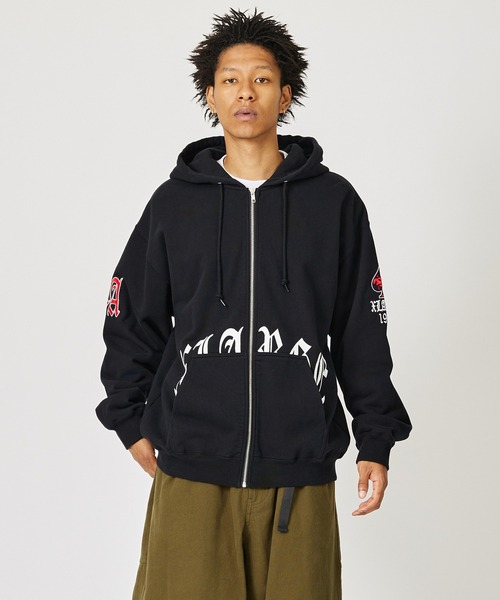 XLARGE（エクストラ ラージ） ジップアップパーカー L ブラック メンズ