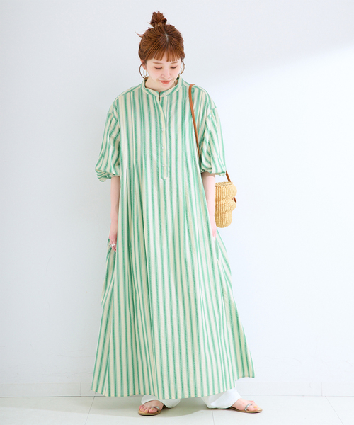 B.C STOCK（ベーセーストック） シャツワンピース ウォッシャブル