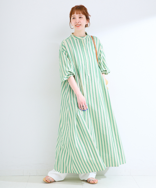 B.C STOCK（ベーセーストック） シャツワンピース ウォッシャブル