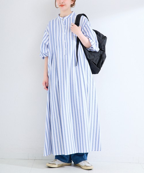 B.C STOCK（ベーセーストック） シャツワンピース ウォッシャブル