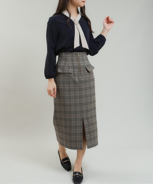「ASTORIA ODIER」 7分袖ブラウス MEDIUM グレイッシュブルー レディース_画像3