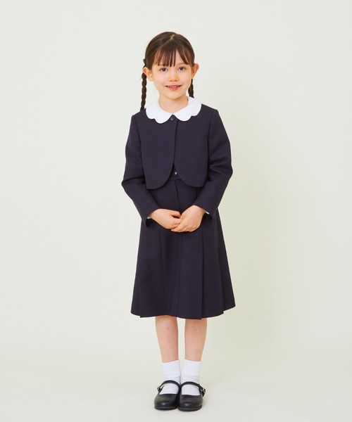 「CHOPIN」 「KIDS」ノーカラージャケット 100cm ネイビー キッズ_画像2