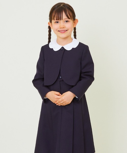 「CHOPIN」 「KIDS」ノーカラージャケット 100cm ネイビー キッズ_画像3