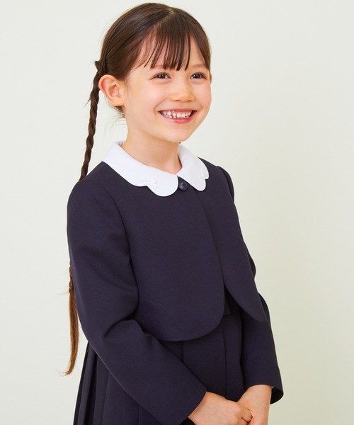 「CHOPIN」 「KIDS」ノーカラージャケット 100cm ネイビー キッズ_画像4