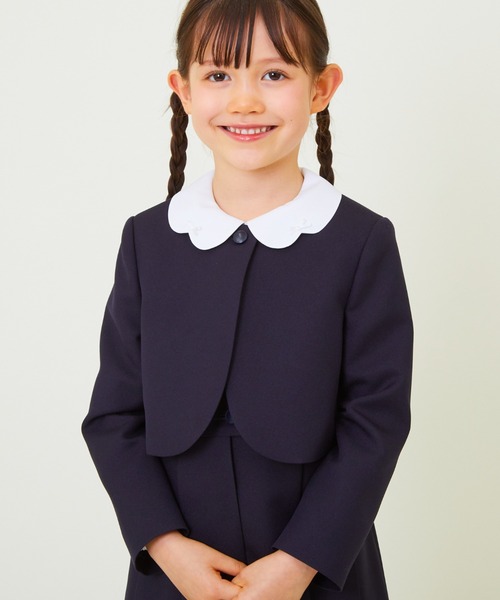 「CHOPIN」 「KIDS」ノーカラージャケット 100cm ネイビー キッズ_画像8