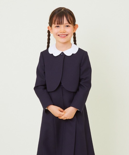 「CHOPIN」 「KIDS」ノーカラージャケット 100cm ネイビー キッズ_画像9