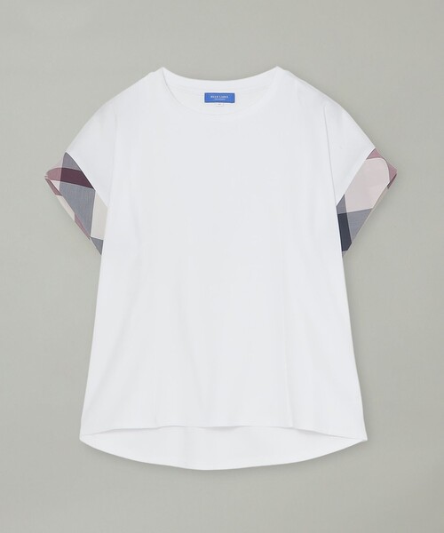 ブルーレーベルクレストブリッジ新品ホワイト カットソー 38 No.4 BLUE LABEL CRESTBRIDGE（ブルーレーベルクレストブリッジ） tシャツ