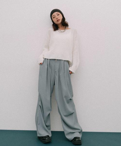 「HANNE」 パンツ FREE ブラック レディース_画像6