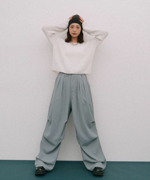 「HANNE」 パンツ FREE ブラック レディース_画像8