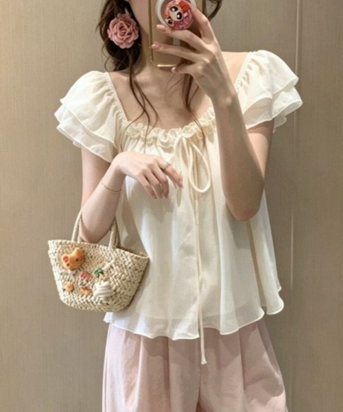 Beststore（ベストストア） ブラウス シャツ 半袖 シフォンブラウス 