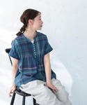 ブラウス シャツ 袖あり!なノースリの青葉なチ...の詳細画像1