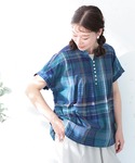ブラウス シャツ 袖あり!なノースリの青葉なチ...の詳細画像3