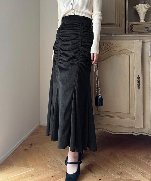 「Meiru」 ロングスカート LARGE ブラック レディース_画像3