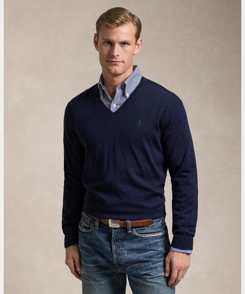 新品タグ付き Polo Ralph Lauren Vネック ウール セーター POLO RALPH LAUREN（ポロ・ラルフローレン） ラルフローレン セーター