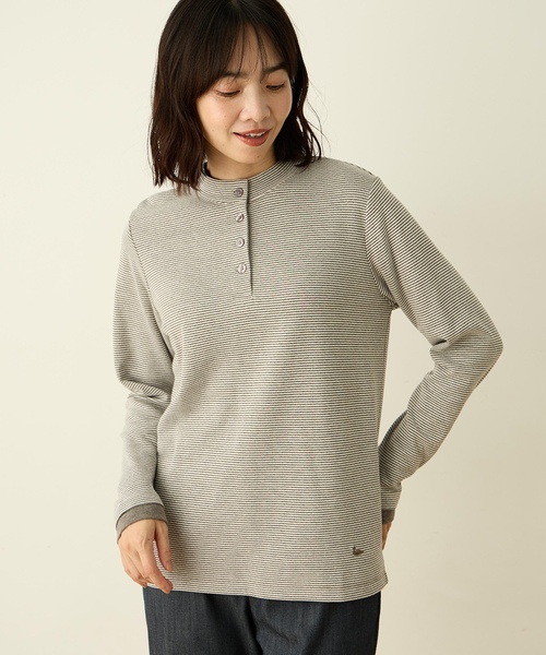 DECOY SINCE 1981 ヘンリーネック tシャツ ヘンリーネックボーダープル