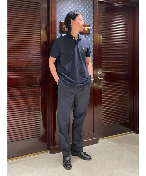 【未使用】Brooks Brothers スリムフィットポロシャツ M ネイビー BROOKS BROTHERS（ブルックスブラザーズ） ポロシャツ GF スーピマ