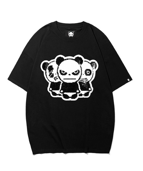 tシャツ HIPANDA ハイパンダ レディース F××K風ドクロモチーフ スパンコール刺繍 半袖Tシャツ レディース HIPANDA tシャツ ハイパンダ レディース F××K風ドクロモチーフ