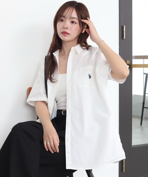 U.S. POLO ASSN.（ユーエスポロアッスン） ブラウス シャツ 夏 半袖