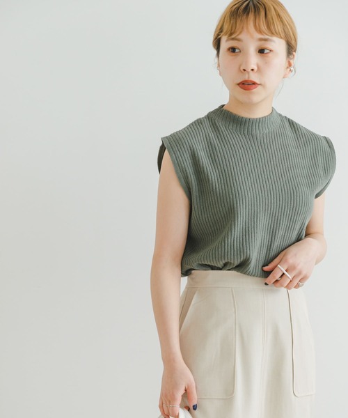ニット リブハイネックノースリーブニット :63695049:ZOZOTOWN Yahoo ...