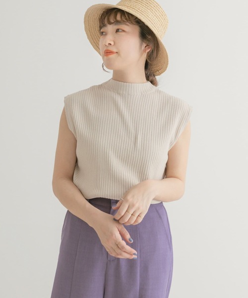 ニット リブハイネックノースリーブニット :63695049:ZOZOTOWN Yahoo ...