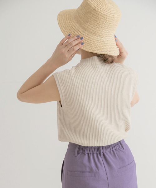 ニット リブハイネックノースリーブニット :63695049:ZOZOTOWN Yahoo ...
