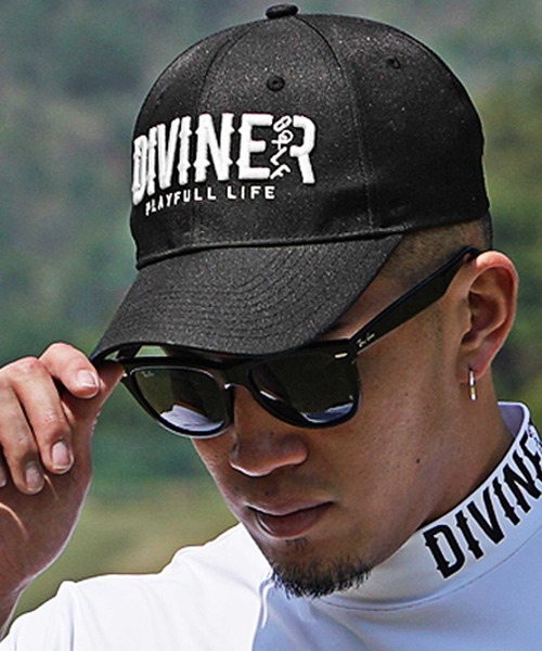 GOLFFICKERS 刺繍ロゴ キャップ DIVINER GOLF ゴルフ 「DIVINER GOLF」オリジナル 刺繍 ロゴ
