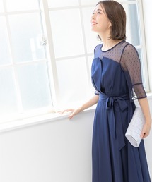 ドレス シアー ドット パール ビジュー 黒 パーティー 結婚式 ドレス シアー ドット パール ビジュー 黒 パーティー 結婚式