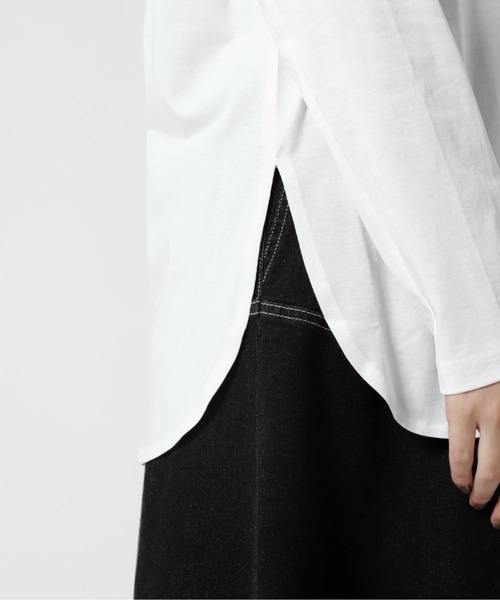 tシャツ DROIT BELLO(ドロイトベロ) スソラウンドロングTシャツ２ レディース DROIT BELLO tシャツ BELLO(ドロイトベロ) スソラウンドロングT
