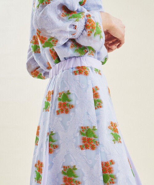 グレースコンチネンタル（GRACE CONTINENTAL）/タイルジャガードフレアスカート GRACE CONTINENTAL（グレースコンチネンタル） スカート タイル