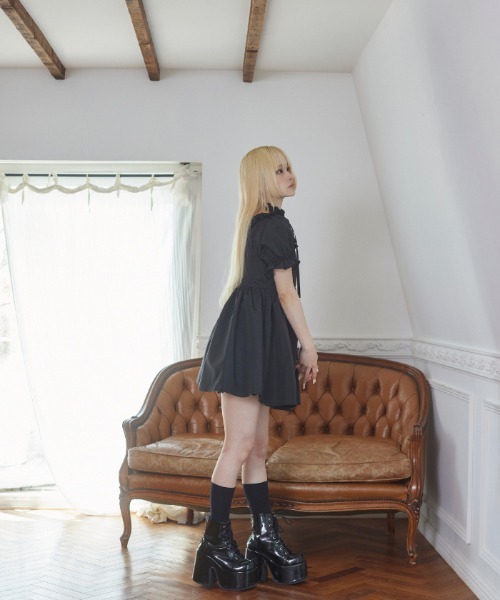 Fickle Bebe ワンピース フリルチョーカーワンピース : ZOZOTOWN