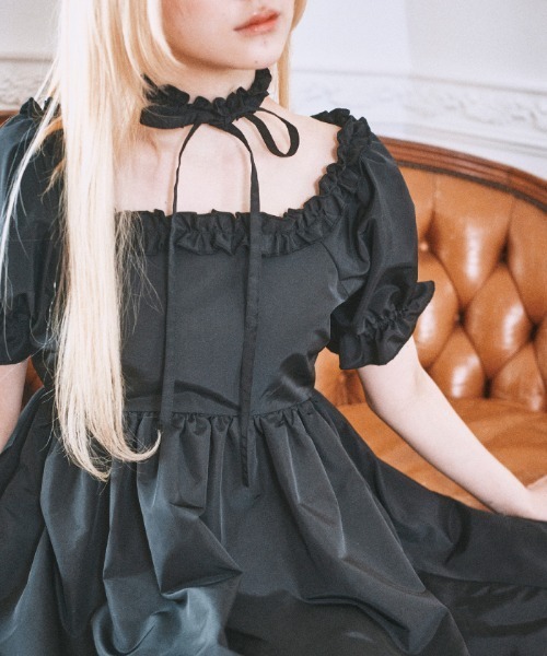 Fickle Bebe フリルチョーカーワンピース ホワイト 1 Fickle Bebe ワンピース フリルチョーカーワンピース : ZOZOTOWN