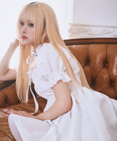 Fickle Bebe フリルチョーカーワンピース ホワイト 1 Fickle Bebe ワンピース フリルチョーカーワンピース : ZOZOTOWN